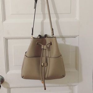 Zara shoulder bag. Tan color.